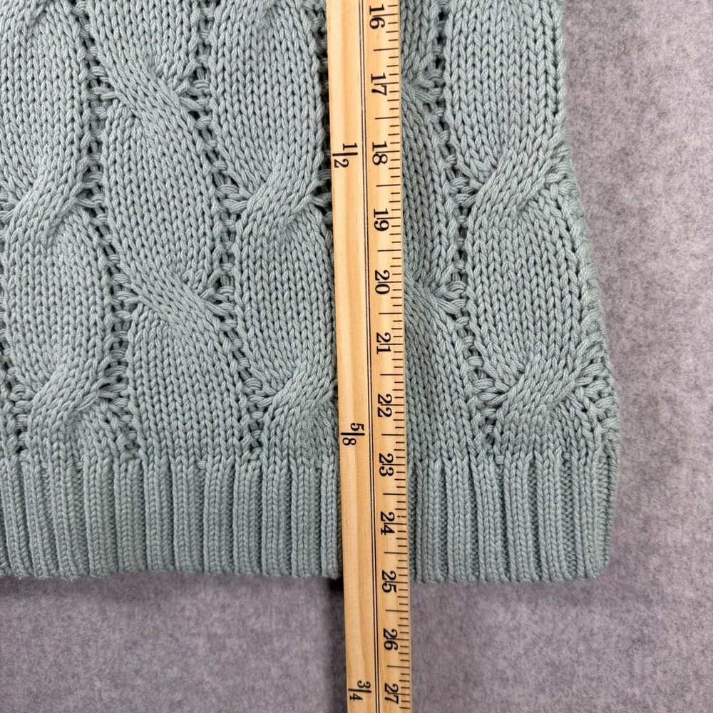 NWT Aeropostale Oversized Cable Knit Sweater Womens Small Blue Paris Reversible - Picture 7 of 8